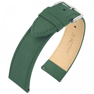 Hirsch Nubuck Horlogebandje Kalfsleer Groen - Limited Edition