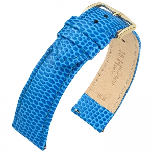 Hirsch Rainbow Horlogebandje Lizardgrain Lichtblauw