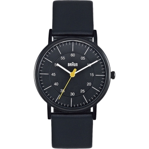Braun BN0011BKBKL Horlogeband Zwart Leer