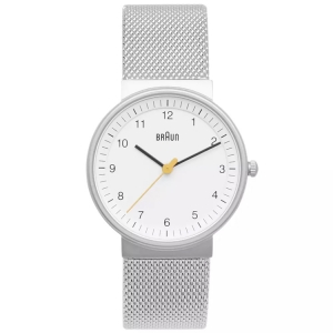 Braun BN0031WHSLMHL horlogeband Zilver Mesh (Milanese)