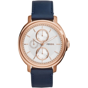 Fossil ES3832 Horlogeband Blauw Leer