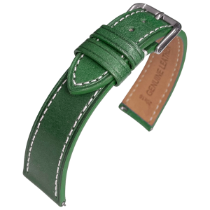 Kalfslederen Horlogebandje Vintage Groen