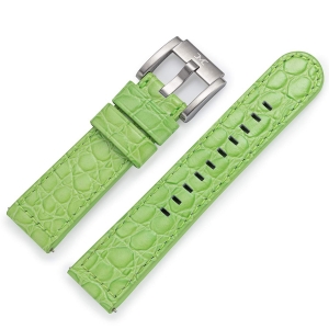 Marc Coblen / TW Steel Horlogeband Lichtgroen Leer Alligator 22mm