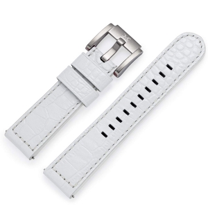 Marc Coblen / TW Steel Horlogeband Wit Leer Alligator 22mm