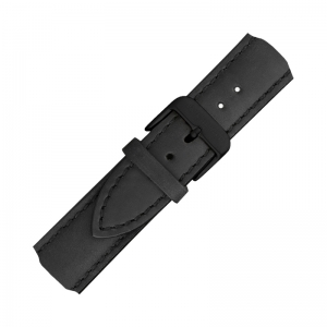 Paul Hewitt Lederen Horlogeband Zwart met Zwarte Gesp 20mm