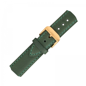 Paul Hewitt Lederen Horlogeband Groen met Gouden Gesp 20mm