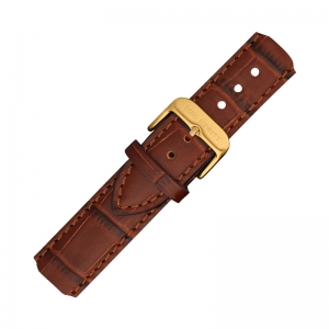 Paul Hewitt Lederen Horlogeband Kroko Bruin met Gouden Gesp 20mm