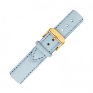 Paul Hewitt Lederen Horlogeband Lichtblauw met Gouden Gesp 20mm