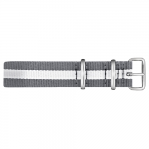 Paul Hewitt NATO Horlogeband Grijs Wit met Stalen Gesp 20mm