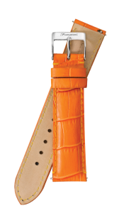Fromanteel Alligatorgrain Horlogeband Oranje