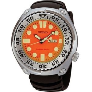 Seiko Sawtooth Horlogeband SHC067  Zwart Rubber