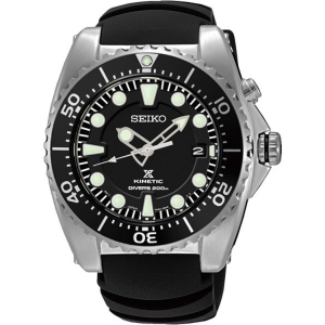 Seiko Kinetic Diver Horlogeband SKA371P2 Zwart Rubber