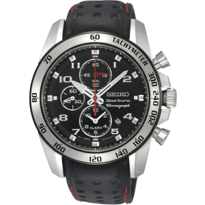 Seiko Sportura Horlogeband SNAE65P1 Zwart Leer