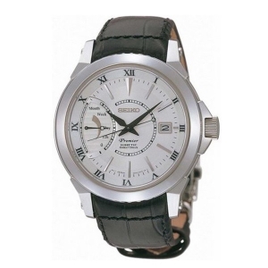 Seiko Premier Horlogeband SRG003 Zwart Leer