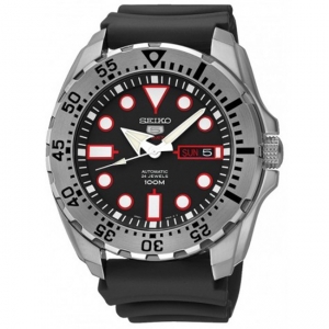 Seiko 5 Sports Horlogeband SRP601 Zwart Rubber - 22mm