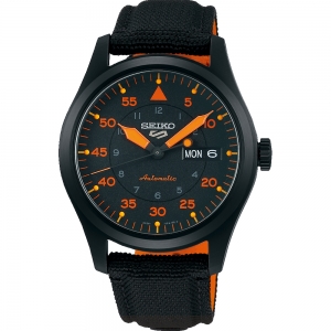 Seiko 5 Sports Horlogeband SRPH33 Zwart Canvas 20mm
