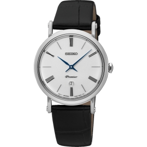 Seiko Premier Horlogeband SXB431P1 Zwart Leer 