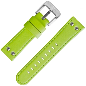 TW Steel Horlogeband Fluor Groen Kalfsleer 24mm