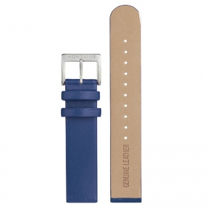 Mondaine Horlogebandje Blauw Leer 22mm