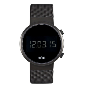 Braun Horlogeband voor BN0036BKBKMHG - Mesh Milanese Zwart