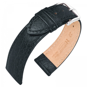 Hirsch Highland Horlogebandje Italiaans Kalfsleer Zwart - 19mm