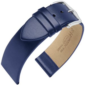 Hirsch Wild Calf Horlogebandje Blauw - 22mm