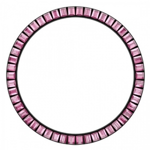 Marc Coblen / TW Steel Bezel 45mm Zwart Staal Roze Stenen - MCB45B209