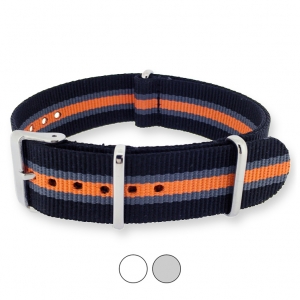 Heritage Black Gray Orange NATO G10 Military Nylon Strap