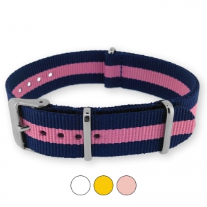 Regimental Navy Pink NATO G10 Military Nylon Strap