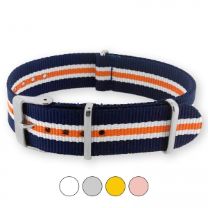 Heritage Blue White Orange NATO G10 Military Nylon Strap