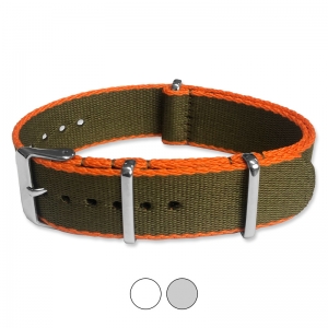 Army Green Orange Seatbelt NATO Deluxe Nylon Strap