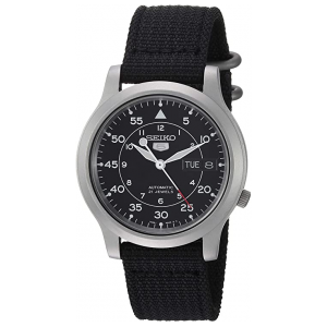 Seiko 5 Horlogeband SNK809 Zwart Canvas 18mm