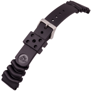 Seiko Z22 Duikhorloge Horlogeband Zwart Rubber - 22mm