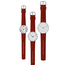 Arne Jacobsen Horlogeband voor Bankers, City Hall, Roman & Station Watch - Rood