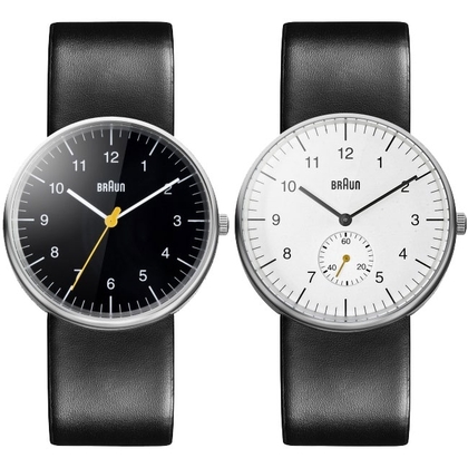 Braun Horlogeband voor BN0021BKBKG en BN0024WHBKG - Zwart Leer