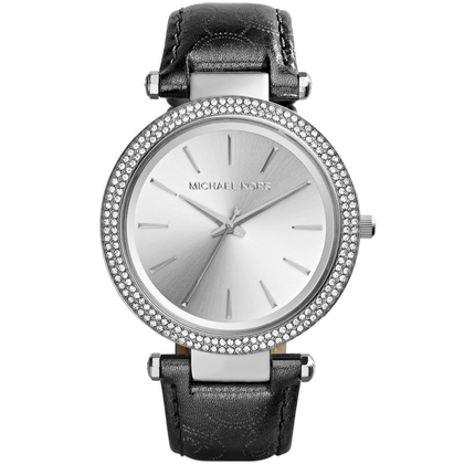 Michael Kors MK2350 Horlogeband Zwart Leer