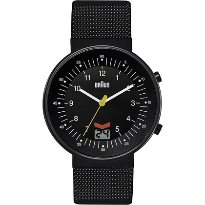 Braun BN0087BKBKMHG horlogeband Zwart Mesh (Milanese)