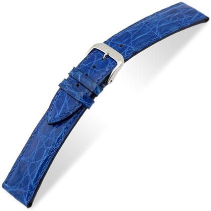 Rios Lord Horlogebandje Krokodillenleer Koningsblauw