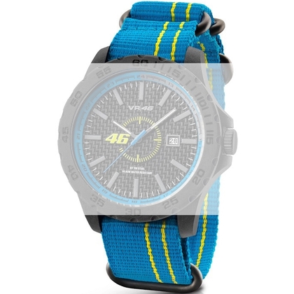 TW Steel VR12 Valentino Rossi VR|46 Horlogebandje - Lichtblauw Nylon 22mm