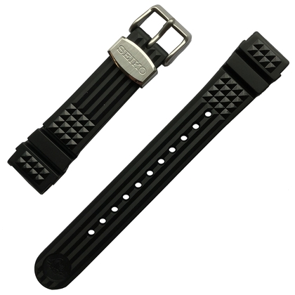 Seiko Marinemaster 300 MM300 SBDX017 Horlogeband Zwart Rubber 20mm