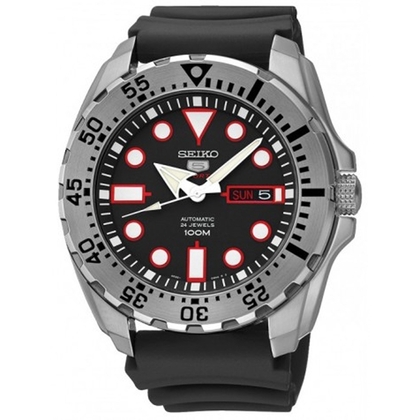 Seiko 5 Sports Horlogeband SRP601 Zwart Rubber - 22mm