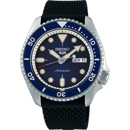 Seiko 5 Sports Horlogeband SRPD71 Zwart Rubber 22mm