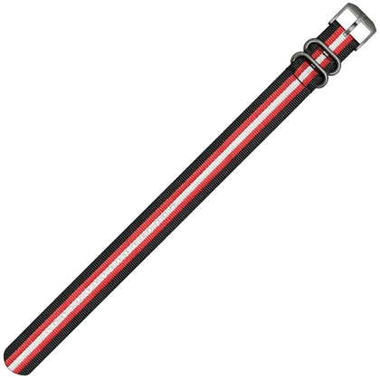 Luminox 3050, 3060, 3080, 3090, 3150, 3950 ZULU Strap Black Red White Nylon 23mm - FN.3950.31H