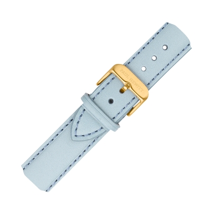 Paul Hewitt Lederen Horlogeband Lichtblauw met Gouden Gesp 20mm