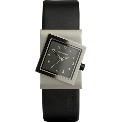 Rolf Cremer Turn 491819 Horlogeband Zwart Leer 22mm