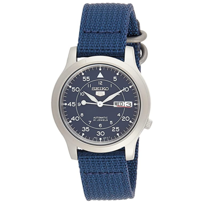 Seiko 5 Horlogeband SNK807 Blauw Canvas 18mm