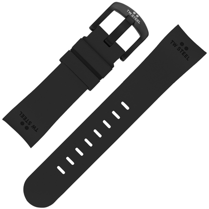TW Steel Horlogebandje TW42 - Zwart Rubber 22mm