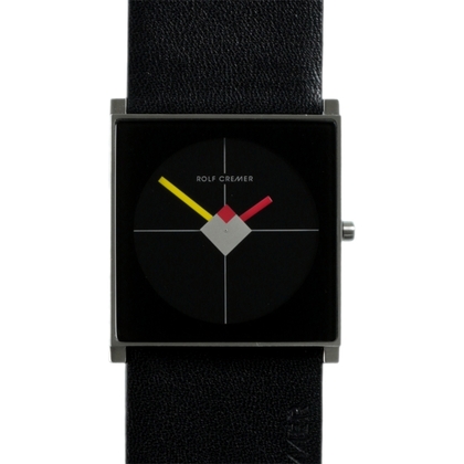 Rolf Cremer Cube 506006 Horlogeband Zwart Leer 32mm