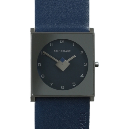 Rolf Cremer Cube 506003 Horlogeband Blauw Leer 32mm