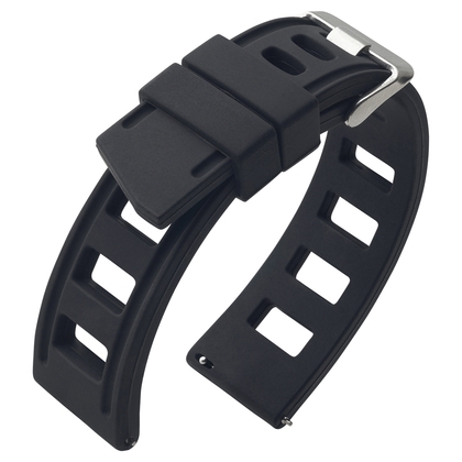 ISOfrane Style Horlogebandje Silicone Rubber Zwart
